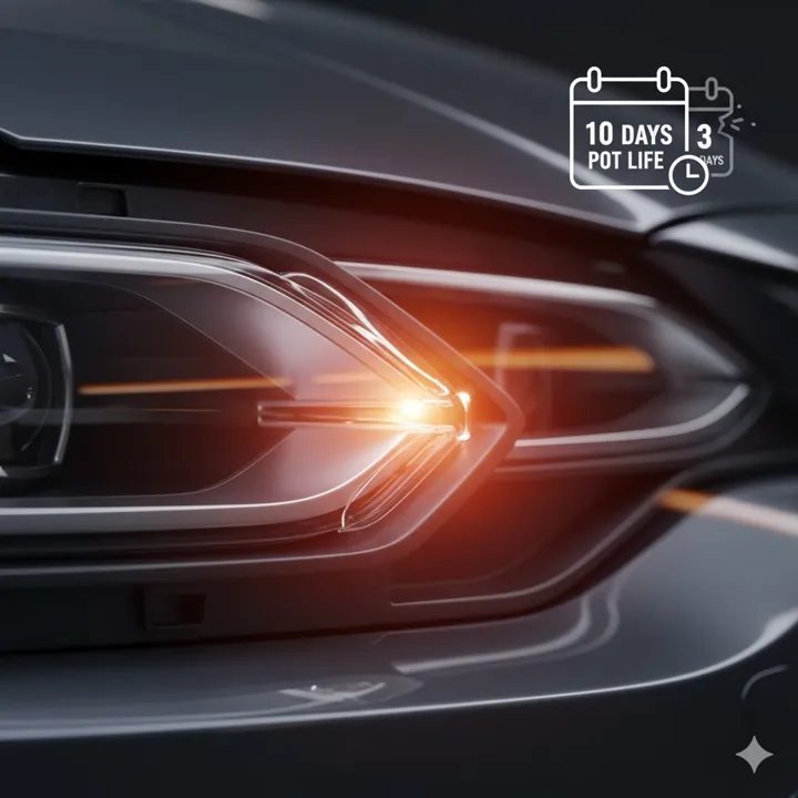 車用 LED 透鏡膠應用示意